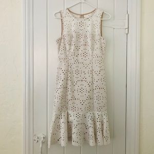 Eliza J sz 8 scuba flounce dress